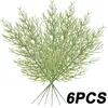 Flores decorativas 1/10 pçs ramos de pinheiro de natal plantas artificiais diy desktop sala de estar casamento casa artesanato grinalda buquê