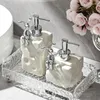 Flytande tvål dispenser lyx keramisk handtvättemulsion flaskost pump badrumstillbehör duschgel split presspanna