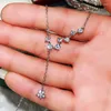 Pendant Necklaces Trendy Creative Silver Plated Big Dipper For Women Shine Tiny CZ Stone Inlay Fashion Jewelry Party Gift
