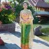 Ethnische Kleidung traditionell für Frauen südostasiatische Kleidung hochwertige Bronzing Ahom Shan Dai Custuome Top Rock Sets Thai Kleid