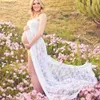 Moderskapsklänningar fotografering props moderskap sexig spets maxi klänningar klänning gravid klänning ärmlös stropplös fotografering sommarklänning