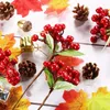 Bomboniera 20 pezzi bacche rosse artificiali ramoscello stelo fiori mazzo finto per decorazioni per l'albero di Natale e artigianato fai-da-te