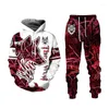 Heren Trainingspakken Dier 3D Tijger Gedrukt Mannen Hoodies Broek Casual Sweatshirt Met Capuchon Joggingbroek 2 Stuks Set 2023 Lente Sport pak