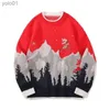 Women's Sweaters Autumn Winter Christmas Sweater Unisex Pullovers Deer Print Knitted Sweaters Man Woman Funny Christmas Sweater Couples OutwearL231107