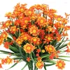Dekorative Blumen, 12 Bündel, 7 Farben, Gänseblümchen, künstlicher Fake-Kunststoff, für Außenbehänge, Pflanzgefäß, Hausgarten-Dekoration