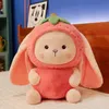 Poupées en peluche 27 cm lapin mignon se transformer en fraise ananas avocat jouets belle bande dessinée douce en peluche pour bébé enfants cadeau 231012