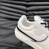 Man White Designer Sneakers The Latest Color Matching Casual Board Shoes Diamond Check Upper Original Science and Technology Cloth Cow Suede Splicing