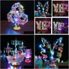 Other Event & Party Supplies Rechargeable Led Vip S Glass Tray Cocktail Stand Wine Cup Holder For Bar Disco Party Decorations Glasses Dhst9