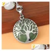 Konst och hantverk Pendant Key Chain Short Natural Stone 14 T2 Drop Delivery Home Garden Gifts DHA2V