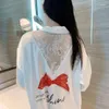 Women's Sleepwear Summer Satin Silk Women Shirt White Lace NightGown Short Sexy Sleepshirt Loose Ladies Girl Nightdress