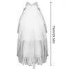 Bridal Veils Women Tiul Washing Washing z grzebieniami włosów Bowknot Krótki scena wydajność 2 -warstwowa impreza rekwizytów