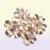 Afrikanska pärlor smycken set Crystal Wedding Flower Necklace örhängen uppsättning för kvinnor Dubai Luxury Bridal smyckesuppsättningar6855110