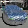 Capas de carro anti granizo capa de carro toldo espessado capas universais completas protegem o pára-sol externo para-brisa ao ar livre à prova d'água do protetor q231012