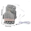 Disposable Gloves Fingerless USB Heated Detachable Heating Pad Winter Mittens Women's Cold Weather For Outdoor
