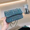 Yün tasarımcı tasarımcı çanta zinciri koltuklu çanta çantaları zincir zincir koltuklu çanta ızgara desen crossbody çantalar zincir bayan çanta