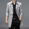 Men's Trench Coats Spring Autumn Long Trench Men Fashion Business Casual Windbreaker Coat Mens Solid Single Breasted Trench Outerwear Plus Size 8Xl J231012