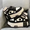 Dress Shoes Y2K Korean Women Kawaii Star Black White Sports Sneakers Athletic Loafers Platform Sneaker Tennis Shoe Chunky Thick Heels 231011