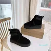 Mini bottes à plateforme Neumel pour femme, bottes de styliste, hiver, cheville, neige, fond épais, cuir, fourrure chaude et moelleuse, peau de vache, boucle à crochet, 2023