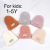 1-5Y Kids Warm Winter Hats Designer Beanie Bucket Santa Hat Lamb Wool Knitted Hat Beanie Hats for Children Skull Caps Letters Fitted Hat 6 Colors