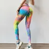 Fitness Joggings Women Sport Tie Dye High Waist Elastic Yoga Pants Seamless Leggings Gym Training Running Leggins Femme