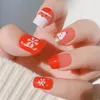 Falsas uñas Manicura impermeable Gel reutilizable Navidad Wearable Festivo Copo de nieve Santa Claus Árbol de Navidad para bricolaje