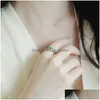 Luxury Green Crystal Irregar Gold Rings For Woman 2021 Neo Gothic Jewelry High Level Set Accessories Korean Fashion Dhgarden Otizy