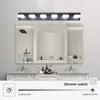 Modern 6-Light Black LED Vanity Mirror Light Fixture For Bathrooms And Makeup Tables