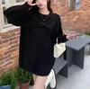 Casual Dresses Sticking for Women Autumn Winter Korean Style Fashion Vintage Bow O-Neck långärmad klänning Elegant Hollow-Out Mini