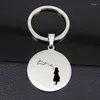 Keychains Girl Bowing Bubbles Keychain Disc Pendant Jewelry Present till grossistpris YP7422