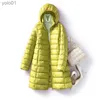 Women's Down Parkas Women 90% White Duck Down Jackets Doman's Ultra Light Cienka Duck Down Płaszcz Autumn Winter Warm Hat Odłączane wędrówki Abrigos Hotl231012