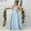 Party Dresses Long Halter Light Blue Lace Formal Evening Prom Gown Dress Gowns Avondjurken Gala Jurken 2023 BLA6537