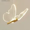 Deckenleuchten Nordic Butterfly Led Pendelleuchte Nachttisch Treppe Schlafzimmer Hängelampen für Decken Kunst Innenbeleuchtung Leuchte Q231012