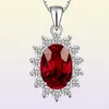 JewelryPalace Kate Princess 2.5ct Natural Garnet Halo Pendant Pure Genuine 925 Sterling Sliver Jewelry for Women Fashion S181013086682433