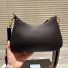 Femmes Designer Hobo Underarm Sac à bandoulière Italie Milano Marque de luxe P Nappa Cuir Sacs à bandoulière Lady Toile Sangle réglable Petit Hobos Sac à main de soirée