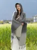 Halsdukar mode vinter preppy stil halsduk kvinnliga damer lager ponchos varm kvinnlig tjock halsve capa para mujer pashmina mantel wrap sjal