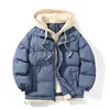 Parka da uomo in piumino 2023 uomo autunno inverno capispalla casual spesso caldo giacche con cappuccio cappotto antivento impermeabile cappello staccabile 231011