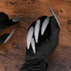 ハロウィーンコスチュームポーグローブ長い爪の黒いパーティーグローブ猫の爪ハロウィーンプロップウルフクローグローブコスプレパーティー用