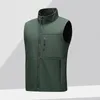 Gilets pour hommes Gilet Softshell léger Vêtements d'extérieur Zip Up Polaire Doublée Veste sans manches coupe-vent pour manteau neige hommes adolescent hiver