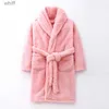 Towels Robes Kids Coral Velvet Bathrobe Baby Girls Boy Cartoon Polyester Pajamas Children Soft Bath Robe Nightgown Teenager Toddler ClothingL231123