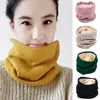 Scarves Unisex Winter Infinity Scarf With Faux Fur Knit Neck Warmer Chunky Soft Thick Circle Loop For Woman Man 10076