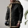 Skórzanie męskie sztuczne mężczyźni jesień zima zagęszcza ciepłe szczupłe kurtki z kapturem z kapturem Hip Hop Płaszcz Mężczyzna Teen Casual Kurtka Kolorowa S5XL 231011