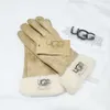 Erkekler Beş Parmak Eldiven Tasarımcısı Marka Mektubu Eldiven Baskı Kalın Sıcak Eldiven Koru Kış Kış Dış Mekan Sporları Saf Pamuk Yüksek Kalite UG01