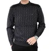 Maglioni da uomo Moda O-Collo lavorato a maglia impiombato All-match Lattice maglione Abbigliamento da uomo 2023 Autunno Nuovi pullover casual Manica lunga Coreano Top J231023