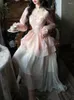 Sukienki swobodne francuskie vintage słodkie bajkowe sukienki Kobiety Elegancka wieczorna impreza midi żeńska Korean Style Summer 2023