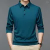 Men's Polos Fashion Men Business Shirts Spring Autum Long Sleeve Button Lapel Male Loose Casual T-Shirt Tops