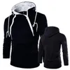 Männer Hoodies Sweatshirts Solide Zipper Mit Kapuze Pullover Mode Langarm Sweatshirt Outdoor Gym Fitness Rollkragen Täglich 231012