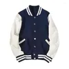 Giacche da uomo Nizza Arrivo Spliced Marca monopetto Patchwork Stile corto Manica a coste Bomber Giacca da uomo in cotone Casual Cappotto da baseball