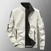 Vestes pour hommes Veste réversible Tendance Polyester Casual Baseball Uniforme Printemps et Automne Vêtements Mâle Double Face Manteaux À Fermeture Éclair