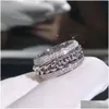 Anelli nuziali Victoria Wieck Vecalon Scintillanti gioielli di lusso 925 Sterling Sier Pave Tiny White Sapphire Cz Diamond Donne Wedding Jewe Dhpyk