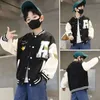 Vestes Garçons Harajuku Bomber Printemps Automne Vestes Surdimensionné Couple Baseball Unisexe Style Étudiants Uniforme Scolaire Hiphop Varsity Tenues 231012